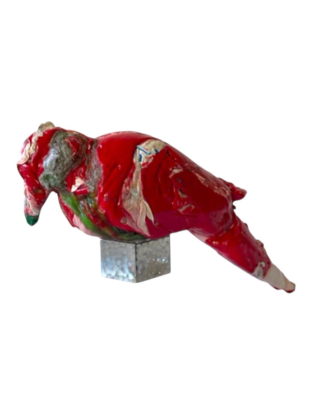 Kenny Irwin Jr. Mixed Media Stylized Bird/Parrot Sculpture